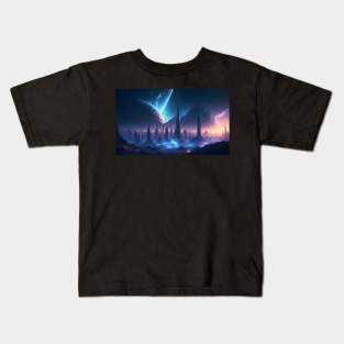 Dramatic Mountain Lights Landscape Kids T-Shirt